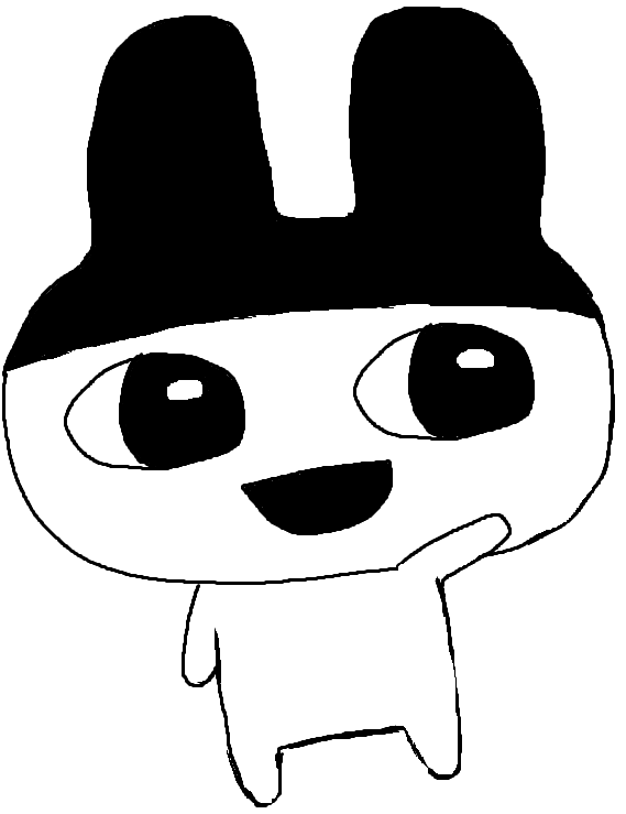 Mametchi drawn in MS Paint
