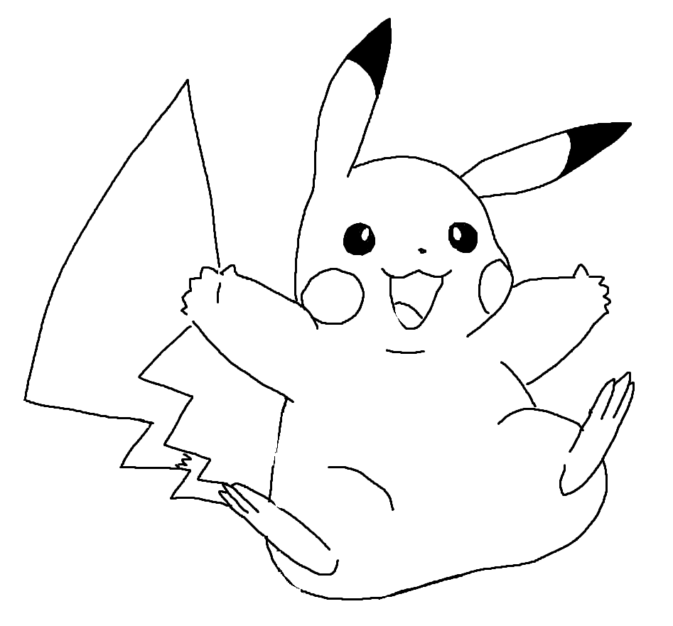 Pikachu drawn in MS Paint