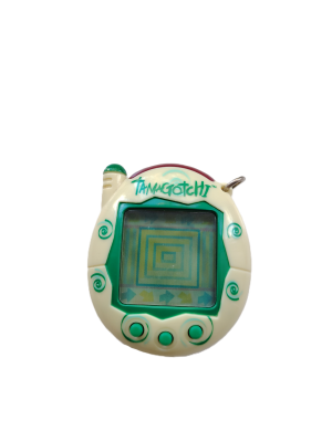 Tamagotchi Version 3, linen with green swirls
