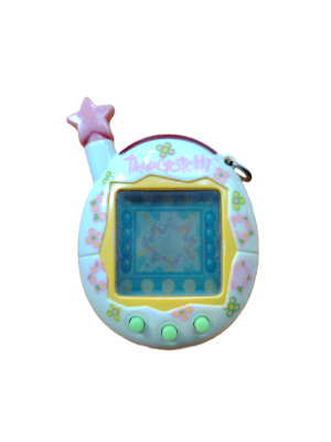 Tamagotchi Version 4.5, white with flowers