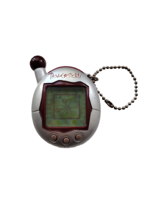 Tamagotchi Version 4, red and silver